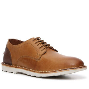 Crown Vintage Jaire 2 Stitch Cognac Brown Leather Oxford Dress Shoes Mens 9.5